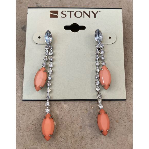 2/$24! Earrings Stony Rhinestone - Picture 3 of 6